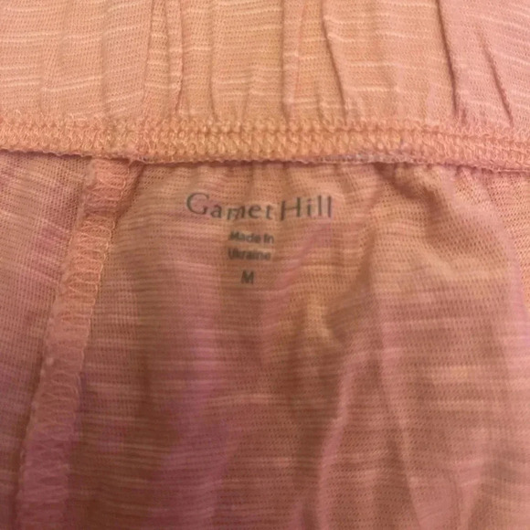 Garnet Hill pajama lounge shorts peach M EUC - Picture 3 of 3